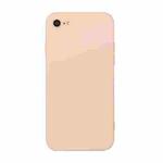 For iPhone SE 2022 / SE 2020 / 8 / 7 Straight Edge Solid Color TPU Shockproof Case(Light Pink)