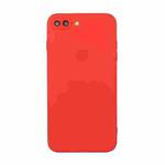 Straight Edge Solid Color TPU Shockproof Case For iPhone 7 Plus / 8 Plus(Red)