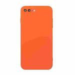 Straight Edge Solid Color TPU Shockproof Case For iPhone 7 Plus / 8 Plus(Orange)