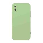 For iPhone X / XS Straight Edge Solid Color TPU Shockproof Case(Matcha Green)