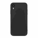 For iPhone XR Straight Edge Solid Color TPU Shockproof Case(Black)