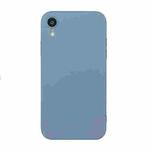 For iPhone XR Straight Edge Solid Color TPU Shockproof Case(Lavender Grey)