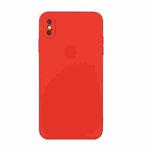 For iPhone XS Max Straight Edge Solid Color TPU Shockproof Case(Red)