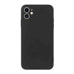 For iPhone 11 Straight Edge Solid Color TPU Shockproof Case (Black)