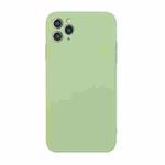For iPhone 11 Pro Straight Edge Solid Color TPU Shockproof Case (Matcha Green)