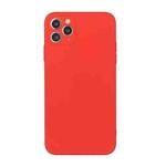 For iPhone 11 Pro Straight Edge Solid Color TPU Shockproof Case (Red)