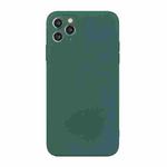 For iPhone 11 Pro Max Straight Edge Solid Color TPU Shockproof Case (Dark Night Green)