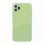 For iPhone 11 Pro Max Straight Edge Solid Color TPU Shockproof Case (Matcha Green)