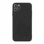 For iPhone 11 Pro Max Straight Edge Solid Color TPU Shockproof Case (Black)