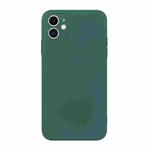 For iPhone 12 mini Straight Edge Solid Color TPU Shockproof Case (Dark Night Green)