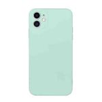 For iPhone 12 mini Straight Edge Solid Color TPU Shockproof Case (Light Cyan)