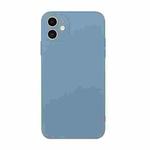 For iPhone 12 mini Straight Edge Solid Color TPU Shockproof Case (Lavender Grey)
