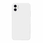 For iPhone 12 mini Straight Edge Solid Color TPU Shockproof Case (White)