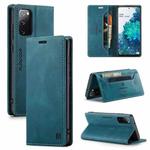 For Samsung Galaxy S20 FE AutSpace A01 Retro Skin-feel Crazy Horse Texture Horizontal Flip Leather Case with Holder & Card Slots & Wallet & RFID(Blue)