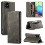 For Samsung Galaxy A71 AutSpace A01 Retro Skin-feel Crazy Horse Texture Horizontal Flip Leather Case with Holder & Card Slots & Wallet & RFID(Coffee)