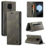 For Xiaomi Redmi Note 9s AutSpace A01 Retro Skin-feel Crazy Horse Texture Horizontal Flip Leather Case with Holder & Card Slots & Wallet & RFID(Coffee)