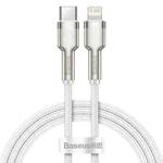 Baseus CATLJK-A02 Cafule Series 20W Type-C / USB-C to 8 Pin PD Metal Charging Data Cable, Length:1m(White)