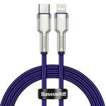 Baseus CATLJK-A05 Cafule Series 20W Type-C / USB-C to 8 Pin PD Metal Charging Data Cable, Length:1m(Purple)