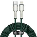 Baseus CATLJK-B06 Cafule Series 20W Type-C / USB-C to 8 Pin PD Metal Charging Data Cable, Length:2m(Dark Green)