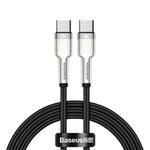 Baseus CATJK-C01 Cafule Series 100W Type-C / USB-C to Type-C / USB-C Metal Charging Data Cable, Length:1m(Black)