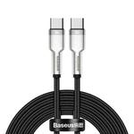 Baseus CATJK-D01 Cafule Series 100W Type-C / USB-C to Type-C / USB-C Metal Charging Data Cable, Length:2m(Black)