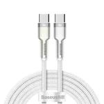 Baseus CATJK-D02 Cafule Series 100W Type-C / USB-C to Type-C / USB-C Metal Charging Data Cable, Length:2m(White)