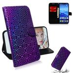 For Huawei Mate 20 Lite Solid Color Colorful Magnetic Buckle Horizontal Flip PU Leather Case with Holder & Card Slots & Wallet & Lanyard(Purple)