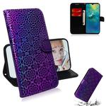 For Huawei Mate 20 Solid Color Colorful Magnetic Buckle Horizontal Flip PU Leather Case with Holder & Card Slots & Wallet & Lanyard(Purple)