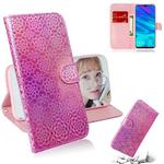 For Huawei Enjoy 9s / Honor 10i/20i Solid Color Colorful Magnetic Buckle Horizontal Flip PU Leather Case with Holder & Card Slots & Wallet & Lanyard(Pink)
