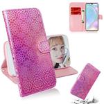 For Huawei P30 Solid Color Colorful Magnetic Buckle Horizontal Flip PU Leather Case with Holder & Card Slots & Wallet & Lanyard(Pink)