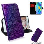 For Huawei P30 Pro Solid Color Colorful Magnetic Buckle Horizontal Flip PU Leather Case with Holder & Card Slots & Wallet & Lanyard(Purple)
