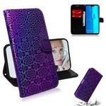 For Huawei Y9 (2019) / Enjoy 9 Plus Solid Color Colorful Magnetic Buckle Horizontal Flip PU Leather Case with Holder & Card Slots & Wallet & Lanyard(Purple)