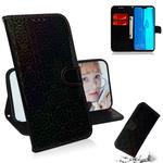 For Huawei Y9 (2019) / Enjoy 9 Plus Solid Color Colorful Magnetic Buckle Horizontal Flip PU Leather Case with Holder & Card Slots & Wallet & Lanyard(Black)
