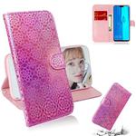 For Huawei Y9 (2019) / Enjoy 9 Plus Solid Color Colorful Magnetic Buckle Horizontal Flip PU Leather Case with Holder & Card Slots & Wallet & Lanyard(Pink)