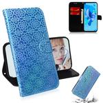 For Huawei P20 Lite 2019 / Nova 5i Solid Color Colorful Magnetic Buckle Horizontal Flip PU Leather Case with Holder & Card Slots & Wallet & Lanyard(Blue)