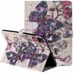 3D Painted Pattern Horizontal Flip Leather Case with Holder & Card Slots & Wallet & Sleep / Wake-up Function For iPad Air 2022 / 2020 10.9 /iPad Pro 11 2020 / 2018(Black Butterfly)