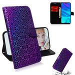 For Honor 9X / 9X Pro Solid Color Colorful Magnetic Buckle Horizontal Flip PU Leather Case with Holder & Card Slots & Wallet & Lanyard(Purple)