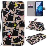 For Samsung Galaxy S20 FE Painting Horizontal Flip Leather Case with Holder & Card Slot & Lanyard(Cats)