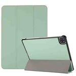 3-folding Skin Texture Horizontal Flip TPU + PU Leather Case with Holder For iPad Air 2022 / 2020 10.9 (Mint Green)