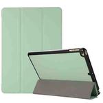 3-folding Skin Texture Horizontal Flip TPU + PU Leather Case with Holder For iPad 9.7 (2018) / 9.7 (2017) / air / air2(Mint Green)