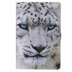 For Samsung Galaxy S6 Lite P610 Painted Pattern Horizontal Flip Leather Case with Holder & Card Slots & Wallet & Sleep / Wake-up Function (White Leopard)