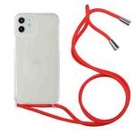For iPhone 11 Pro Shockproof Ultra-thin TPU + Acrylic Protective Case with Lanyard (Red)