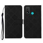For Huawei P smart 2020 Ethnic Style Embossed Pattern Horizontal Flip Leather Case with Holder & Card Slots & Wallet & Lanyard(Black)