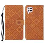 For Huawei P40 lite / nova 6 SE Ethnic Style Embossed Pattern Horizontal Flip Leather Case with Holder & Card Slots & Wallet & Lanyard(Brown)