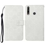 Huawei P40 lite E / Y7p Ethnic Style Embossed Pattern Horizontal Flip Leather Case with Holder & Card Slots & Wallet & Lanyard(White)