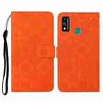 For Huawei Honor 9X Lite Ethnic Style Embossed Pattern Horizontal Flip Leather Case with Holder & Card Slots & Wallet & Lanyard(Orange)