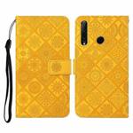 Huawei Honor 20 lite / 10i Ethnic Style Embossed Pattern Horizontal Flip Leather Case with Holder & Card Slots & Wallet & Lanyard(Yellow)