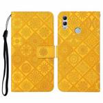 For Huawei P smart 2019 / Honor 10 Lite Ethnic Style Embossed Pattern Horizontal Flip Leather Case with Holder & Card Slots & Wallet & Lanyard(Yellow)
