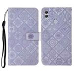 For Huawei P smart 2019 / Honor 10 Lite Ethnic Style Embossed Pattern Horizontal Flip Leather Case with Holder & Card Slots & Wallet & Lanyard(Purple)