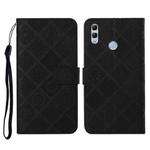 For Huawei P smart 2019 / Honor 10 Lite Ethnic Style Embossed Pattern Horizontal Flip Leather Case with Holder & Card Slots & Wallet & Lanyard(Black)